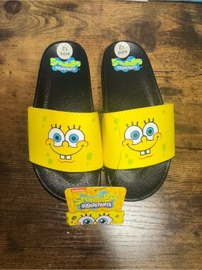 SpongeBob SquarePants Boys Slide Sandals size 12